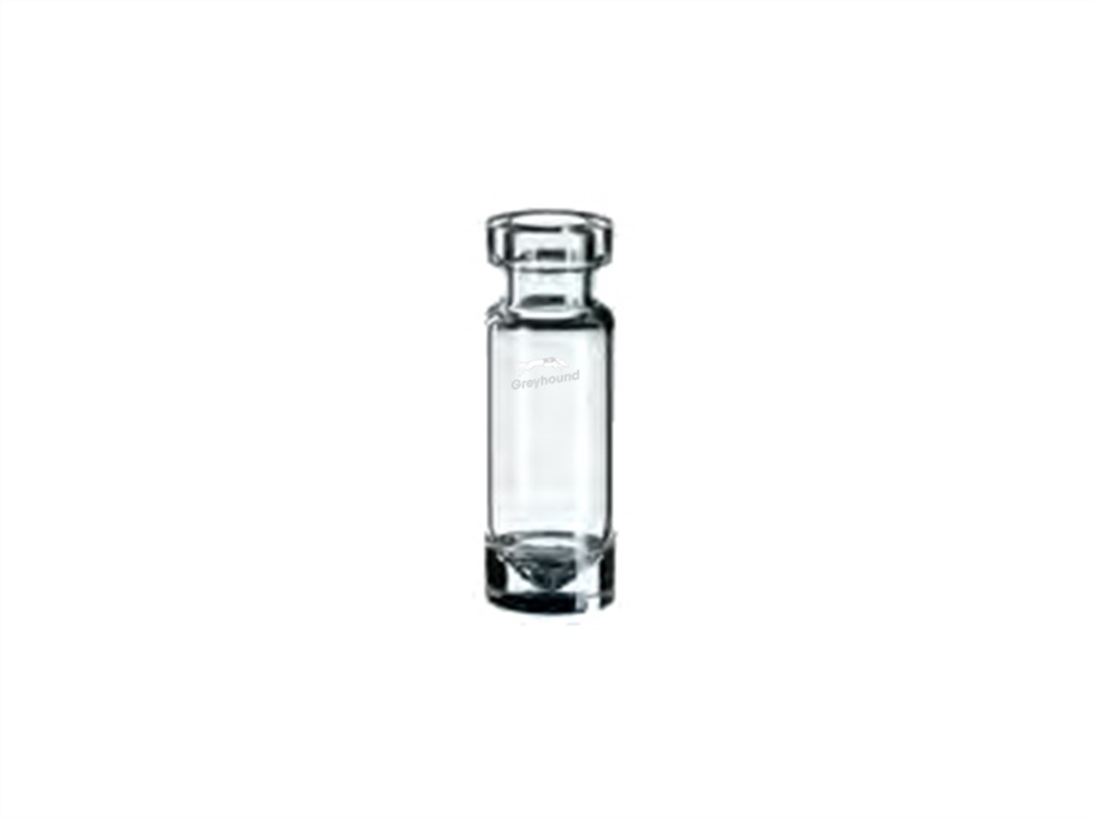 Picture of 1.1mL Crimp Top Wide Mouth Vial with Tapered Bottom, Clear Glass, 11mm Crimp Finish, Silanised